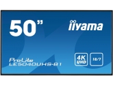 IIYAMA ProLite 50" LE5040UHS-B1 4K AMVA3, VGA, DVI, DP, 2x HDMI, RJ-45, AUDIO, GŁOŚNIKI