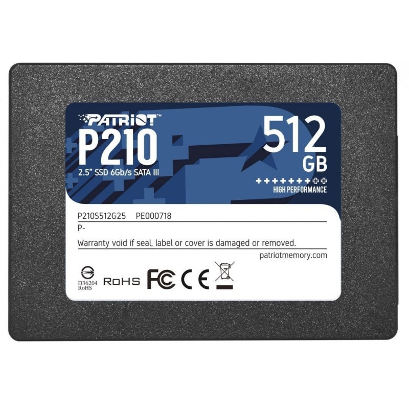 135784 Patriot Dysk SSD 512GB P210 520/430 MB/s SATA III 2.5 
