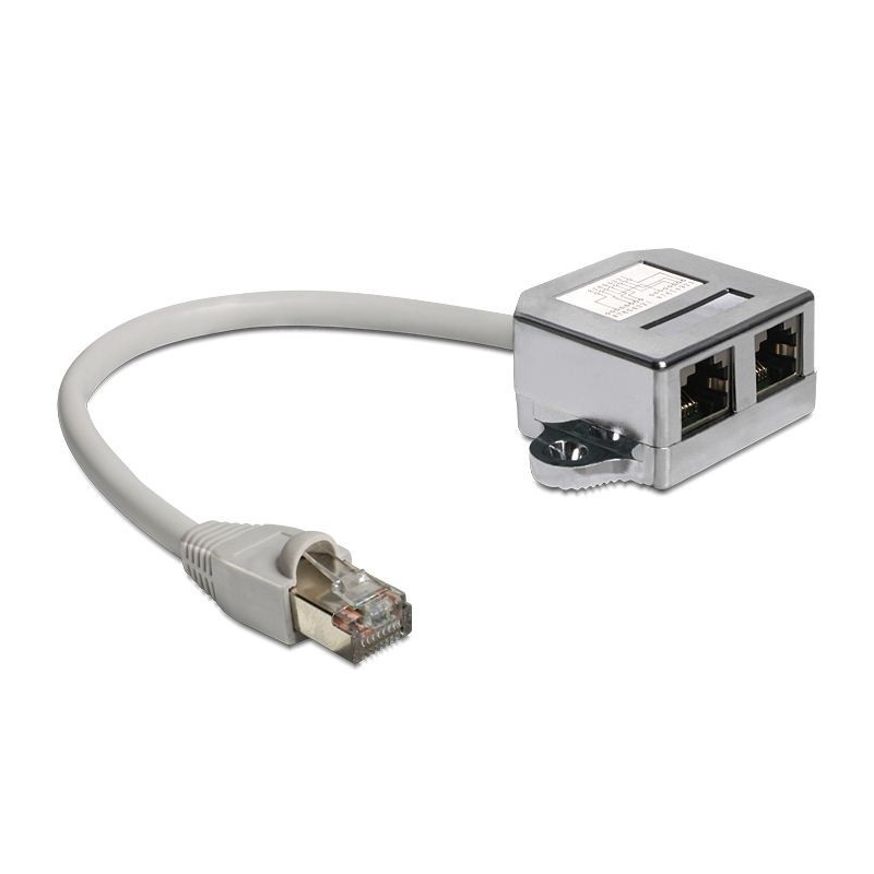 Delock Adapter Rozdzielacz LAN 1xRJ45/2xRJ45 Ethernet 