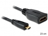 185275 Delock Adapter Micro HDMI-D(M)-HDMI-A(F) 23cm 