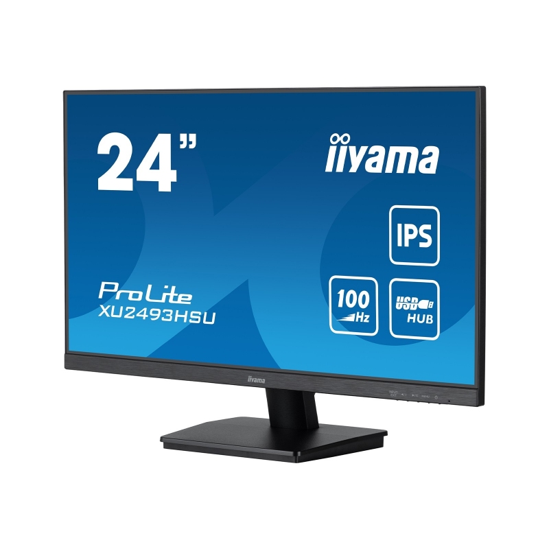 207077 Monitor IIYAMA ProLite XU2493HSU-B6 23,8", FULL HD, IPS, 100 Hz, HDMI, DP, 2x USB, AUDIO, GŁOŚNIKI