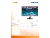 255302 Monitor 23.8" VA Philips 242S9JML/00 1920x1080  16:9 Czarny