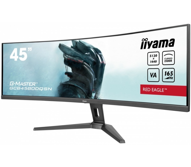 257147 Monitor IIYAMA G-Master Black Hawk/44,5" DWQHD VA/32:9/165 Hz/1500R/2x HDMI/DP/USB HUB/RJ45/GŁOŚNIKI/3 lata carry-in