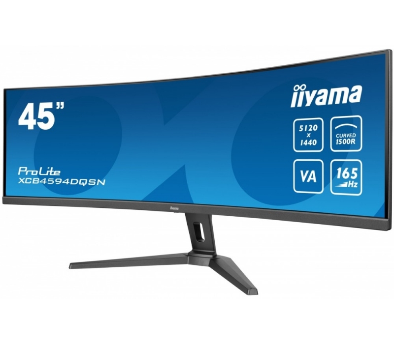 257392 Monitor IIYAMA ProLite/44,5" DWQHD VA/32:9/165 Hz/1500R/2x HDMI/DP/USB HUB/RJ45/GŁOŚNIKI/3 lata carry-in