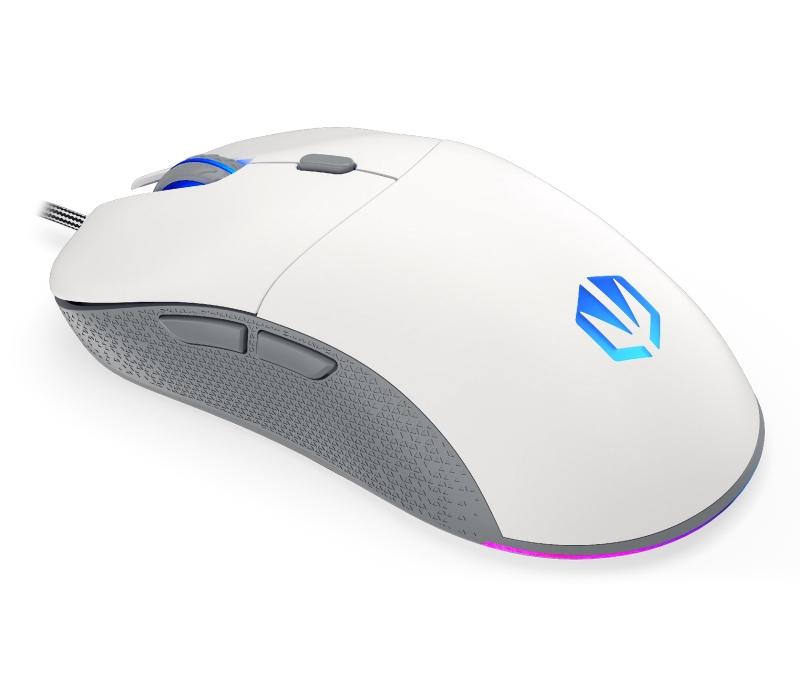 415065 Endorfy GEM Onyx White - mysz przewodowa
