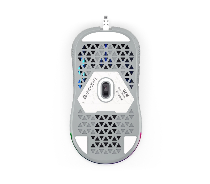 415070 Endorfy GEM Onyx White - mysz przewodowa