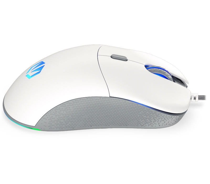 415073 Endorfy GEM Onyx White - mysz przewodowa