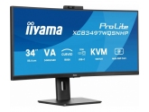 446365 Monitor IIYAMA ProLite/34" UWQHD VA/21:9/120 Hz/1500R/2x HDMI/DP/USB HUB/RJ45/CAM/GŁOŚNIKI/5 lat carry-in