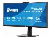 446366 Monitor IIYAMA ProLite/34" UWQHD VA/21:9/120 Hz/1500R/2x HDMI/DP/USB HUB/RJ45/CAM/GŁOŚNIKI/5 lat carry-in