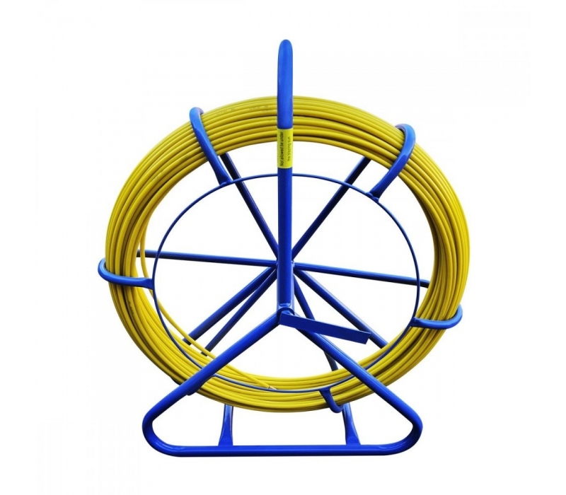 449231 Extralink Pilot z włókna szklanego FRP do przeciągania kabli, 8mm, 100m, żółty, bez kółek 