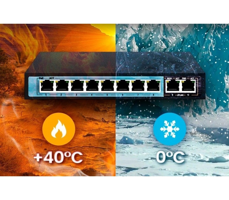 449284 Extralink Przełącznik Ceres EX-SF1008P 8 portów 10-100Mbps
