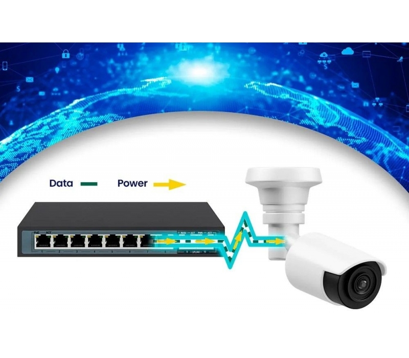 449285 Extralink Przełącznik Ceres EX-SF1008P 8 portów 10-100Mbps