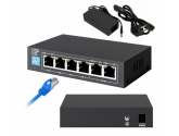 449295 Extralink Switch KRIOS PoE 4x Gigabit PoE/PoE+, 2x RJ45 Uplink Gigabit, 60W