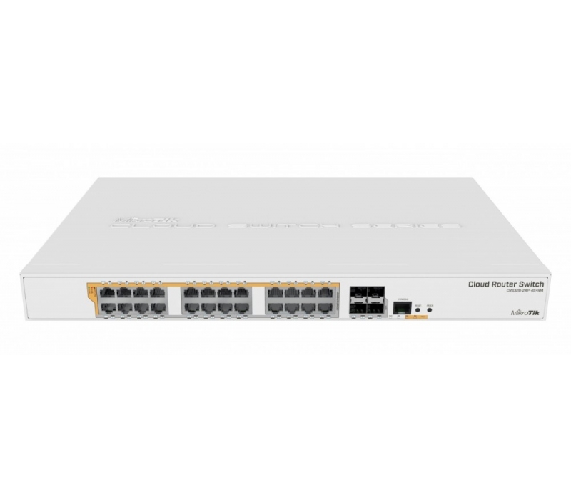 449365 Mikrotik Przełącznik 24xGbE 4xSFP+  CRS328-24P-4S+RM 