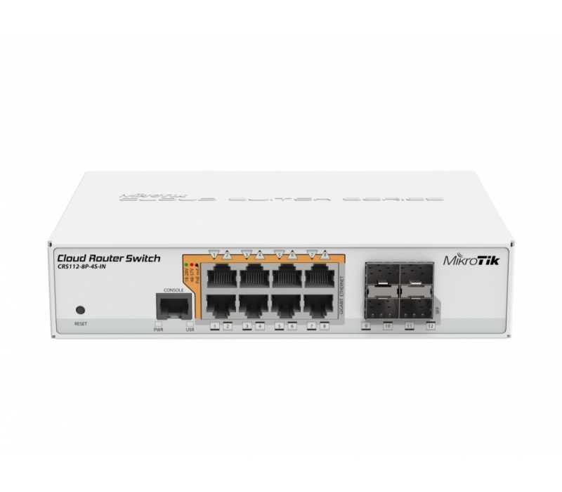 449398 Mikrotik Przełącznik 8xGbE 4 xSFP PoE CRS112-8P-4S-IN 