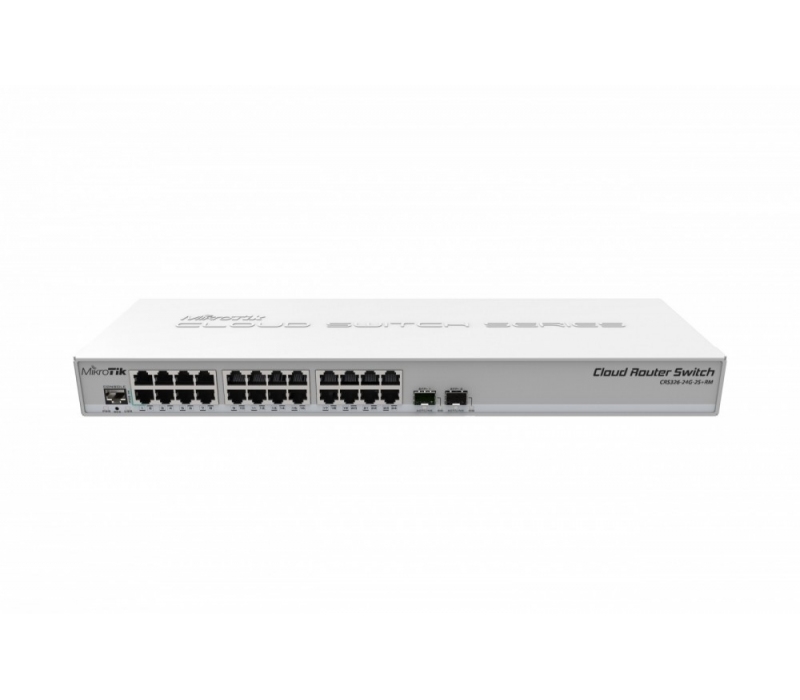 449414 Mikrotik Przełącznik 24xGbE 2 xSFP+CRS326-24G-2S+RM-MX 