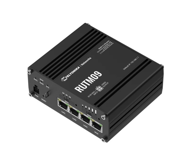 449729 TELTONIKA Router LTE RUTM09 (Cat6),2xSIM,1xWAN,3xLAN, 4xGbE,GNSS