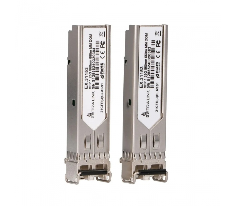 449802 Extralink Moduł SFP 1.25G 2-pak 1,25Gbps, LC/UPC, 850nm, 550m, multi mode, DOM 