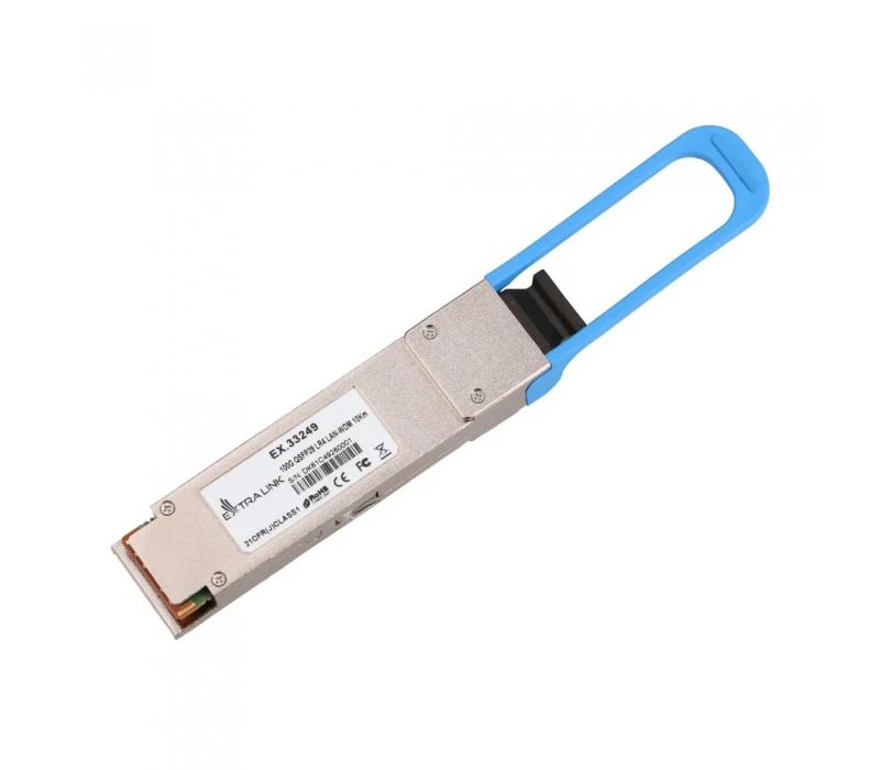 449813 Extralink Moduł QSFP28 100Gb/s, 10km, jednomodowy, Duplex LC 