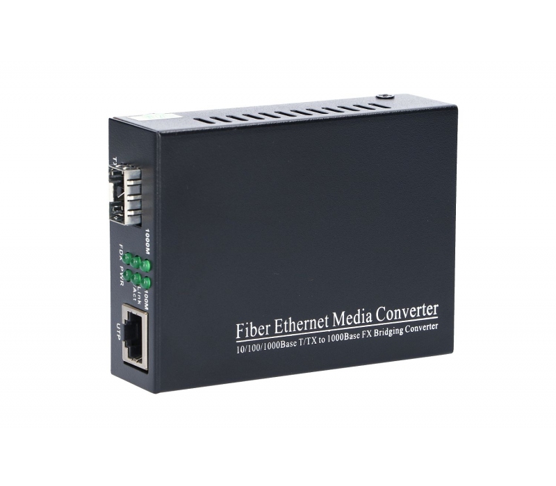 450235 Extralink Media konwerter Sedir 1xSFP 1xRJ45 