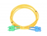 Extralink SC/UPC-SC/APC | Patchcord | PVC, Jednomodowy, Duplex, G652D, 3mm, 0,5m