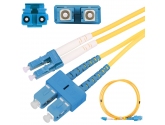 Extralink SC/UPC-LC/UPC | Patchcord | PVC, Jednomodowy, Duplex, G652D, 3mm, 1m