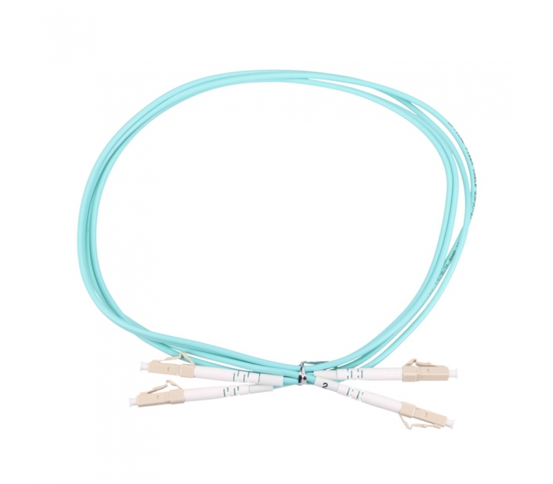 450319 Extralink LC/UPC-LC/UPC | Patchcord | Wielomodowy, OM3, Duplex, 3mm, 2m