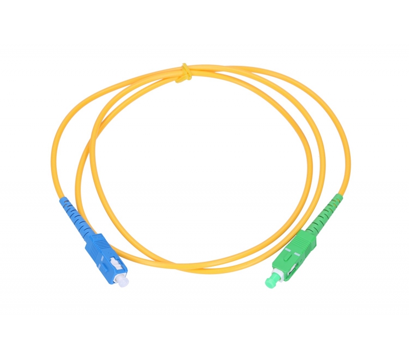 450408 Extralink SC/APC-SC/UPC | Patchcord | Jednomodowy, Simplex, G652D, 3mm, 0.5m