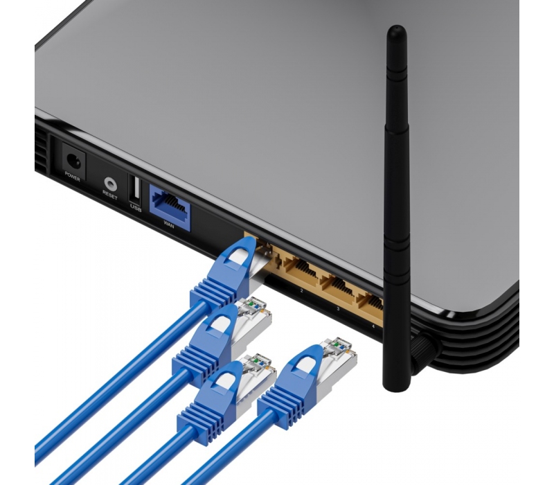 450541 Extralink Kat.6A S/FTP 10m | Patchcord LAN | Miedź Kabel sieciowy skrętka 10Gbit/s