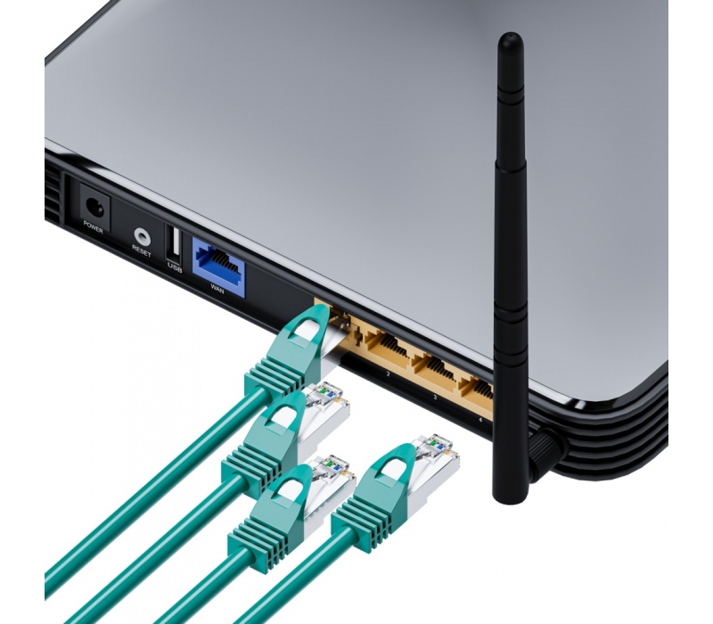 450660 Extralink Kat.6 FTP 2m | Patchcord LAN | Miedź Kabel sieciowy skrętka 1Gbit/s