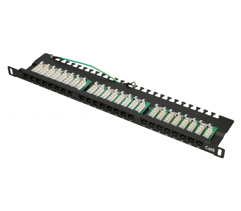 450917 Extralink CAT6 UTP 0,5U | Patchpanel | 24 porty