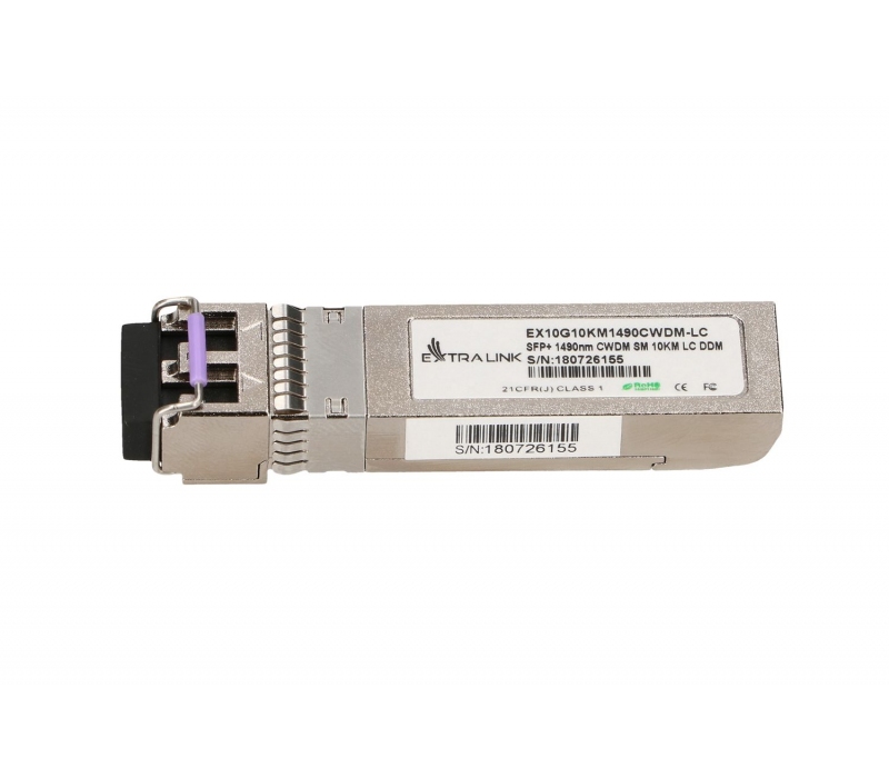 451202 Extralink SFP+ 10G | Moduł SFP+ CWDM | 10Gbps, 1490nm, single mode, 10km, LC, DOM