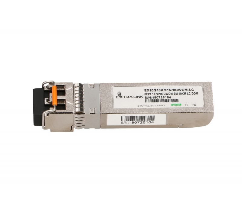 451208 Extralink SFP+ 10G | Moduł SFP+ CWDM | 10Gbps, 1570nm, single mode, 10km, LC, DOM