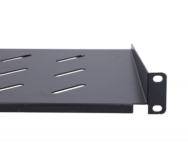 451284 Extralink 1U 350mm Czarna | Półka | 19", do szaf wiszących