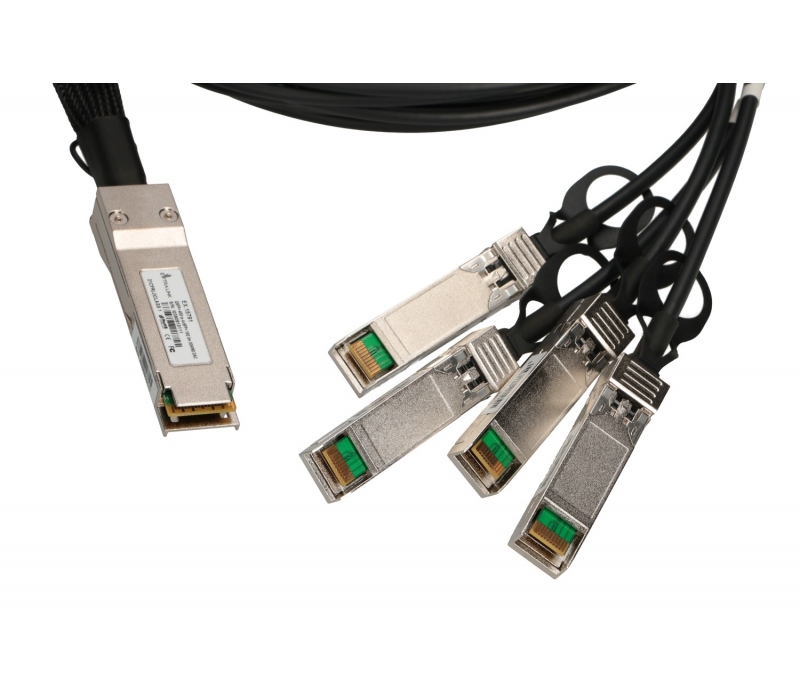 451403 Extralink QSFP+ DAC | Kabel QSFP+ | DAC, 40Gbps do 4x 10Gbps 3m, 30AWG