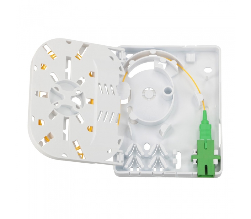 451573 Extralink Olivia | Puszka światłowodowa | 2 spawy, z pigtailem i adapterem SC/APC