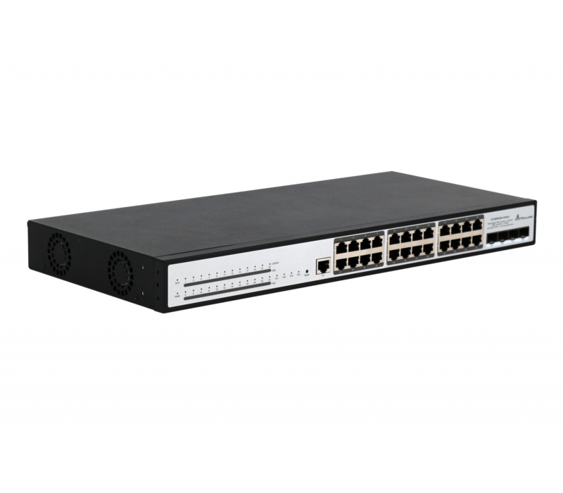 451817 Extralink Przełącznik zarządzalny PoE Chiron Pro 24xRJ45 1000mb/s PoE, 4xSFP+  L3, 370W 