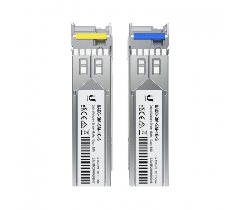 451872 UBIQUITI Ubiquiti UACC-OM-SM-1G-S-2 | Moduł SFP | BIDI, SM, Simplex LC, 1.25Gbps, 3km