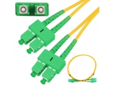 Extralink SC/APC-SC/APC | Patchcord | PVC, Jednomodowy, Duplex, G.657A, 3mm, 3m
