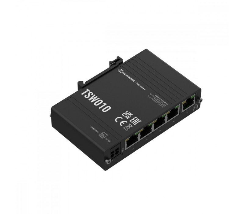 452512 TELTONIKA Przełącznik przemysłowy TSW010 5xRJ45 porty 10/100Mbps