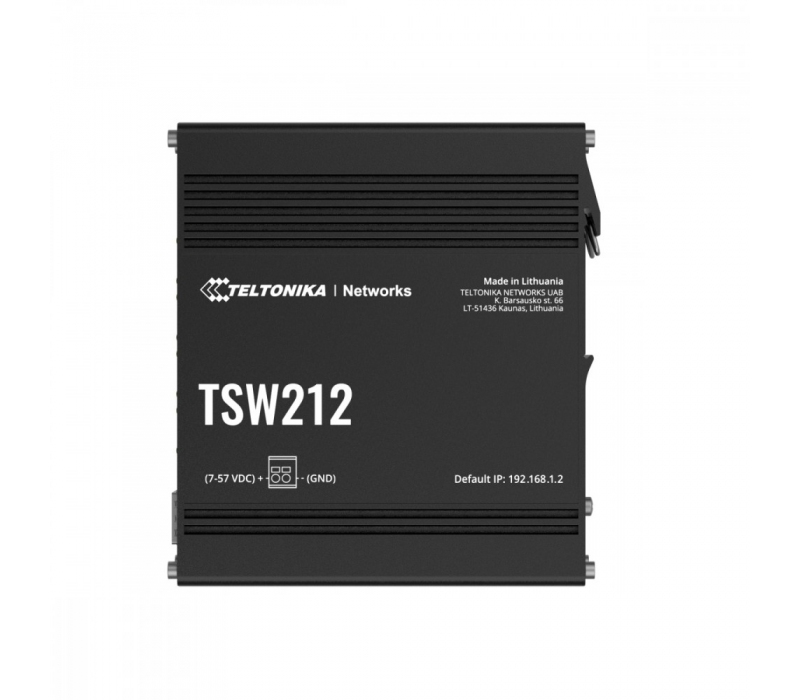 452542 TELTONIKA Przełącznik zarządzalny przemysłowy TSW212 2xSFP 8xGbE L2/L3