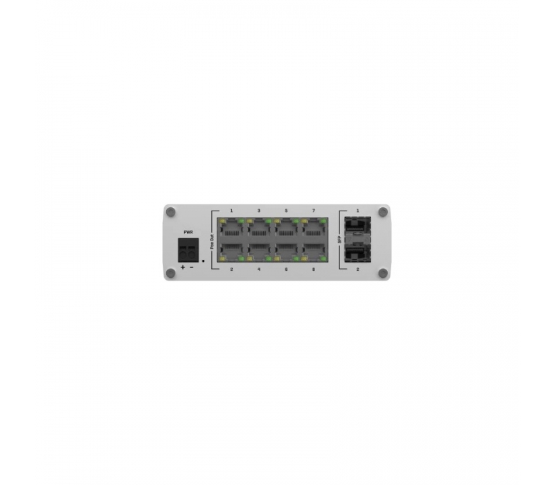 452546 TELTONIKA Przełącznik przemysłowy TSW200 2xSFP 8xGigabit Ethernet 8xPoE+DIN 