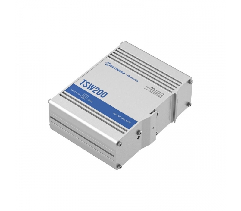 452547 TELTONIKA Przełącznik przemysłowy TSW200 2xSFP 8xGigabit Ethernet 8xPoE+DIN 