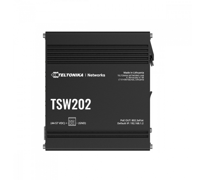 452559 TELTONIKA Przełącznik zarządzalny przemysłowy TSW202 2xSFP 8xPoE+ L2/L3