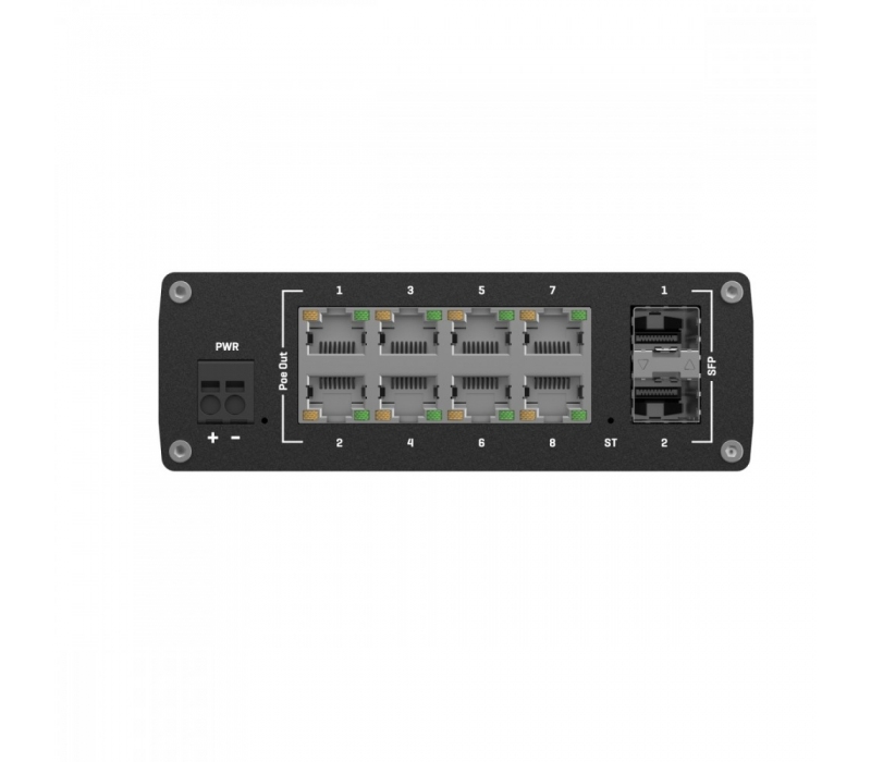 452561 TELTONIKA Przełącznik zarządzalny przemysłowy TSW202 2xSFP 8xPoE+ L2/L3