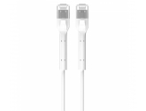 452636 Extralink Patchcord kat.6a U/FTP 1Gbps miedź kabel sieciowy skrętka, łamana końcówka 10m biały