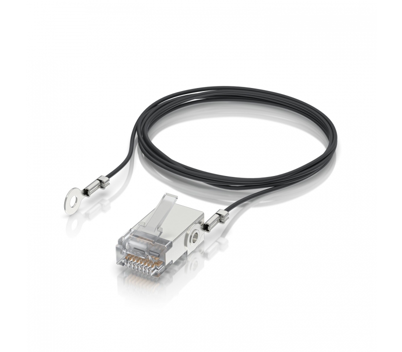 452706 UBIQUITI Ubiquiti UISP-Connector-GND | Złącze męskie RJ45 | z przewodem ekranującym i uziemiającym