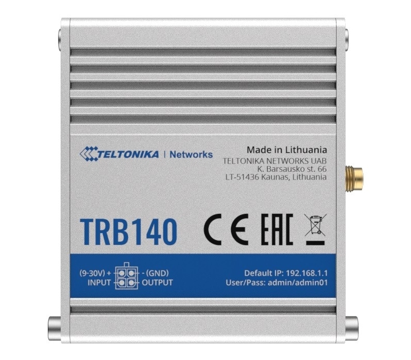 453571 TELTONIKA Bramka LTE TRB140 (Cat 4), 3G, 2G, PoE, USB 