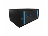 455057 Extralink Szafka wisząca rack 4U 600x450 czarna szklane drzwi