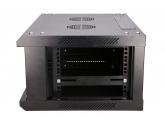 455058 Extralink Szafka wisząca rack 4U 600x450 czarna szklane drzwi